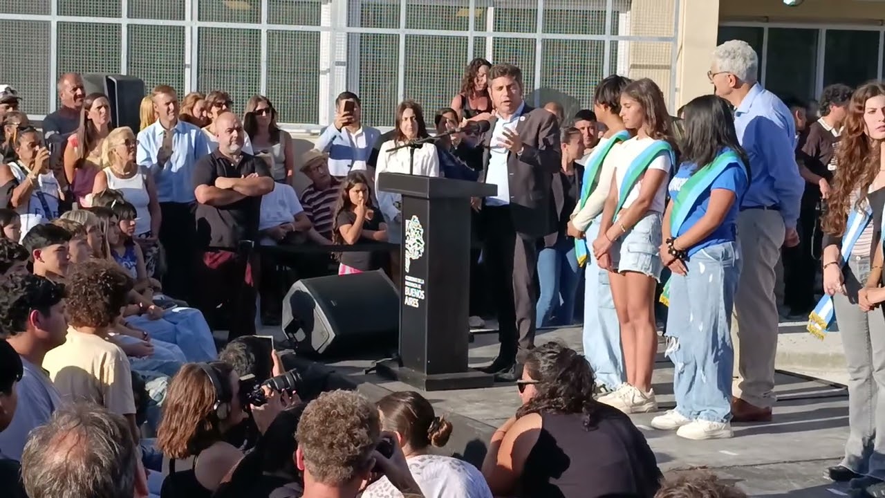 Inauguración de la Secundaria 5 en Villa Gesell con Axel Kicillof y Gustavo Barrer
