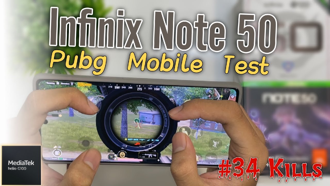 Infinix Note 50 4G Mediatek Helio G100 UltimatePubg Mobile Gaming Test in 2025
