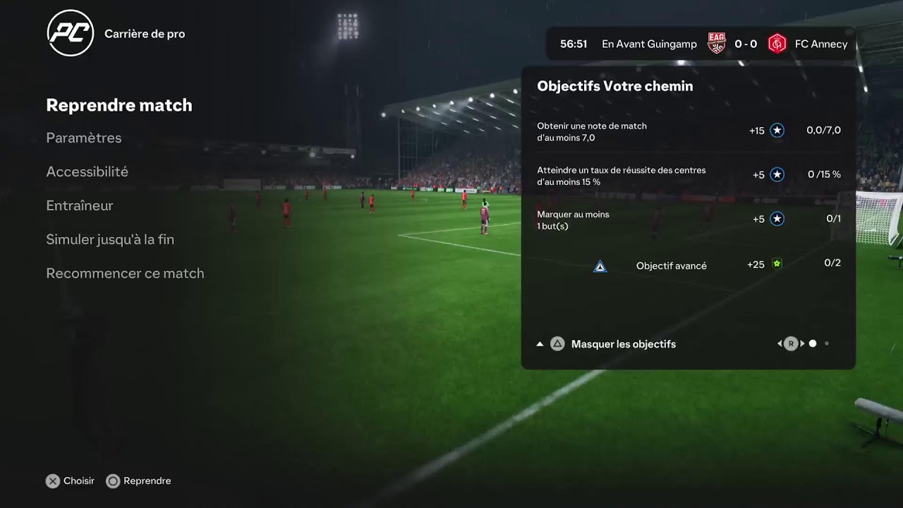Live fc25 carriere joueur