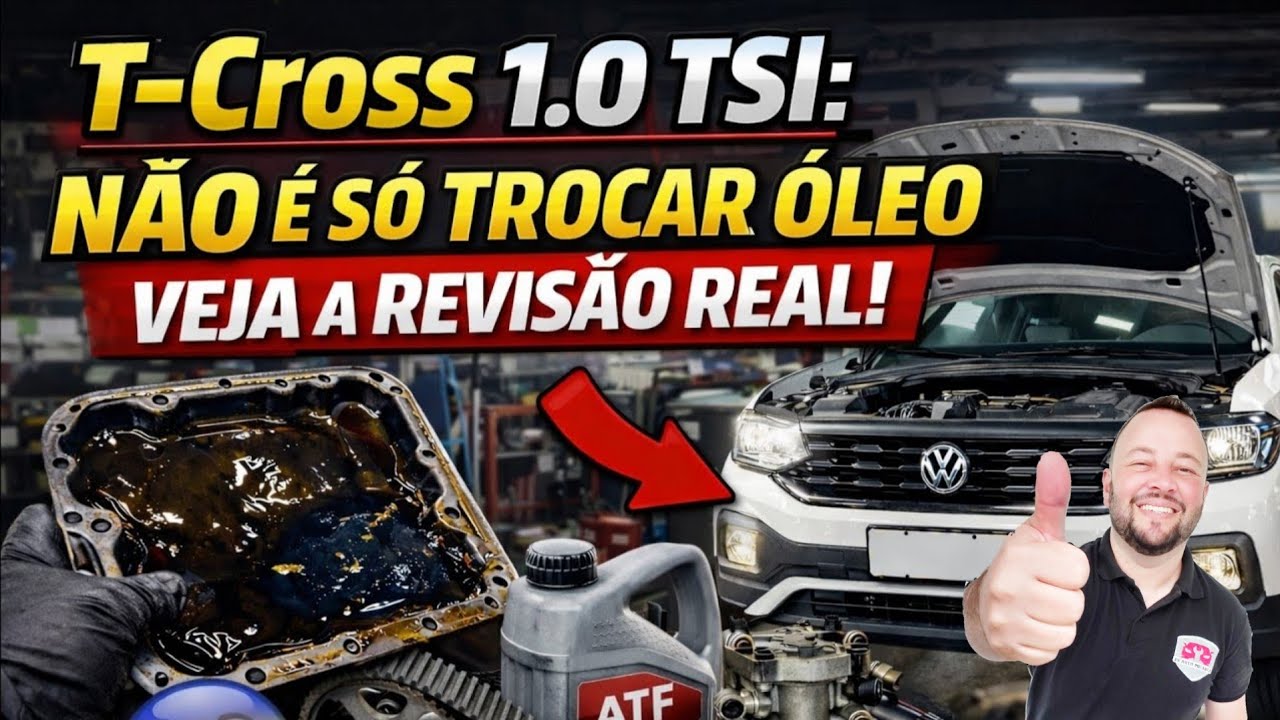 T-Cross 1.0 TSI 3 Cilindros: Revisão COMPLETA + Óleo do Câmbio, Correia Dentada e Injeção Direta!