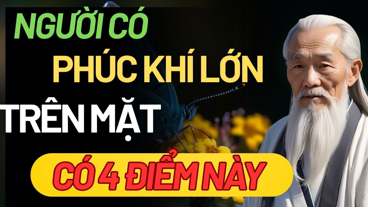 CỔ NHÂN CHỈ ĐIỂM : NGƯỜI CÓ PHÚC KHÍ LỚN TRÊN MẶT CÓ 4 ĐIỂM NÀY : TRIẾT LÝ SỐNG