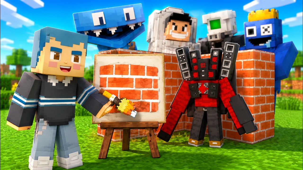 فلم ماين كرافت : تحدي رسم اقوى الاشرار في العالم مع زعرور🔥😱