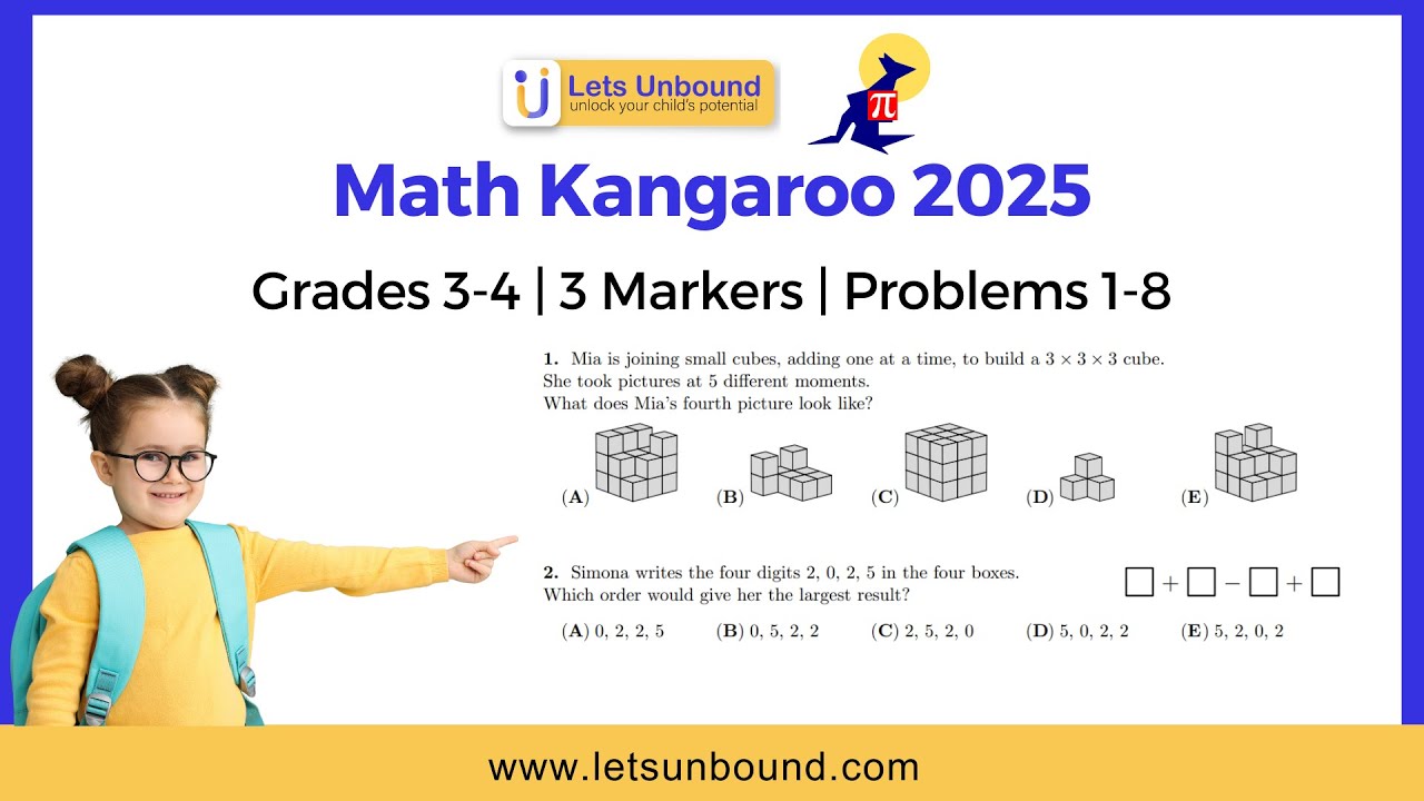Решения заданий Math Kangaroo 2025 | 3 балла | 3-4 классы #OneShot