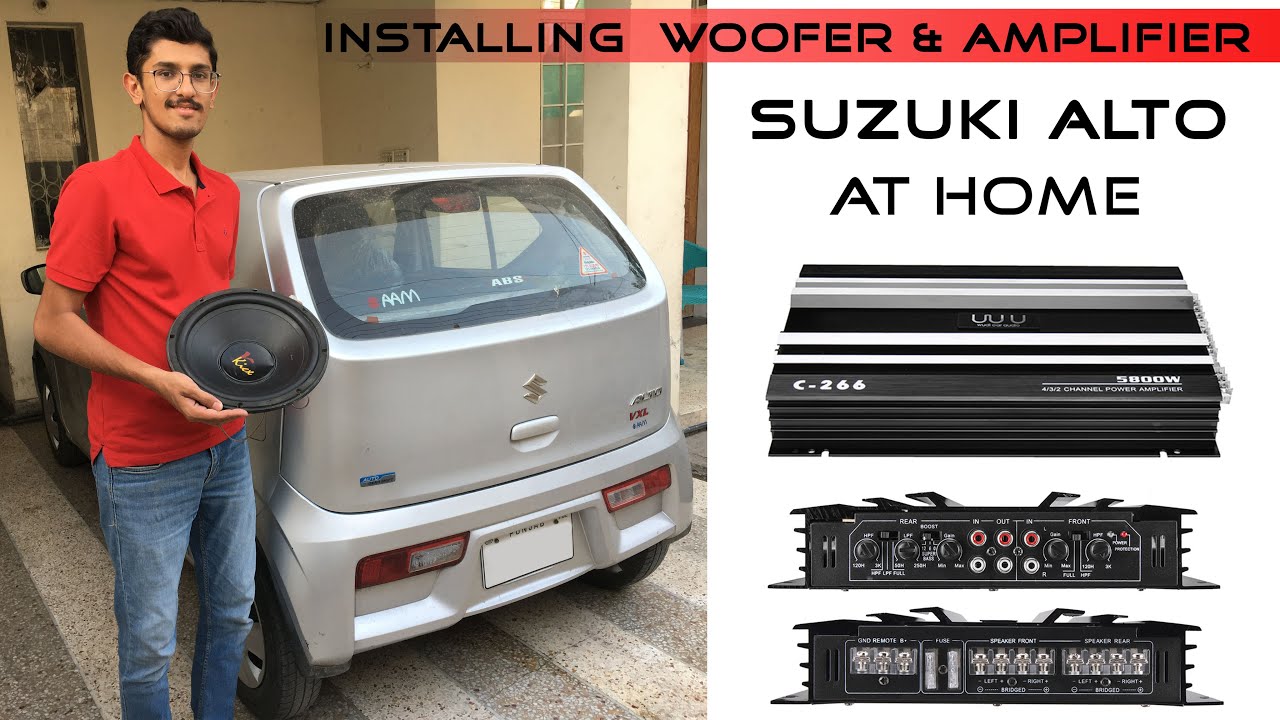 Sub Woofer & Amplifier installation Tutorial in Suzuki Alto VXL