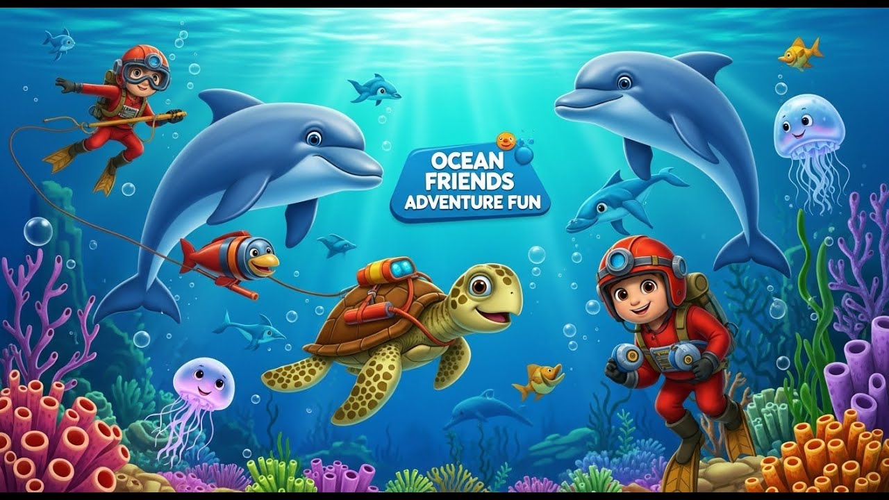 Ocean Friends Rescue🐬 Undersea Adventure Fun | 3D Animated Colorful Town