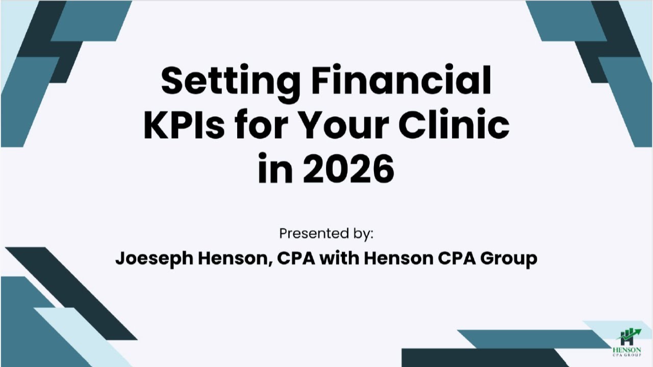 Setting Financial KPIs for Your Clinic in 2026