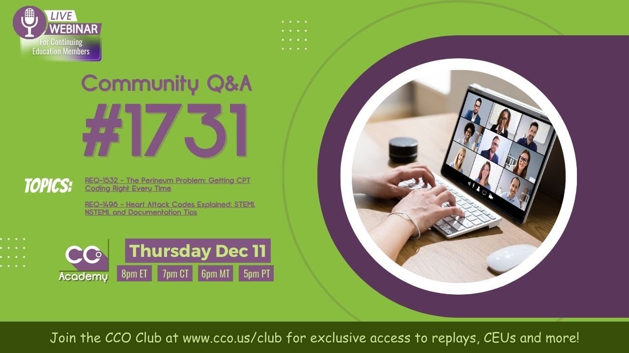 CCO Community Q&A #1731 📱