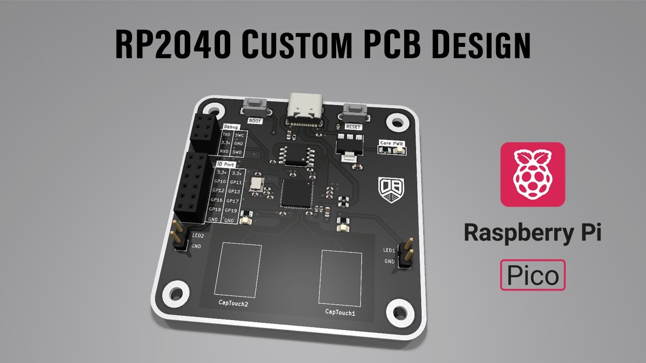 Custom RP2040 PCB Design in KiCAD – Raspberry Pi Pico Hardware Design + Schematics