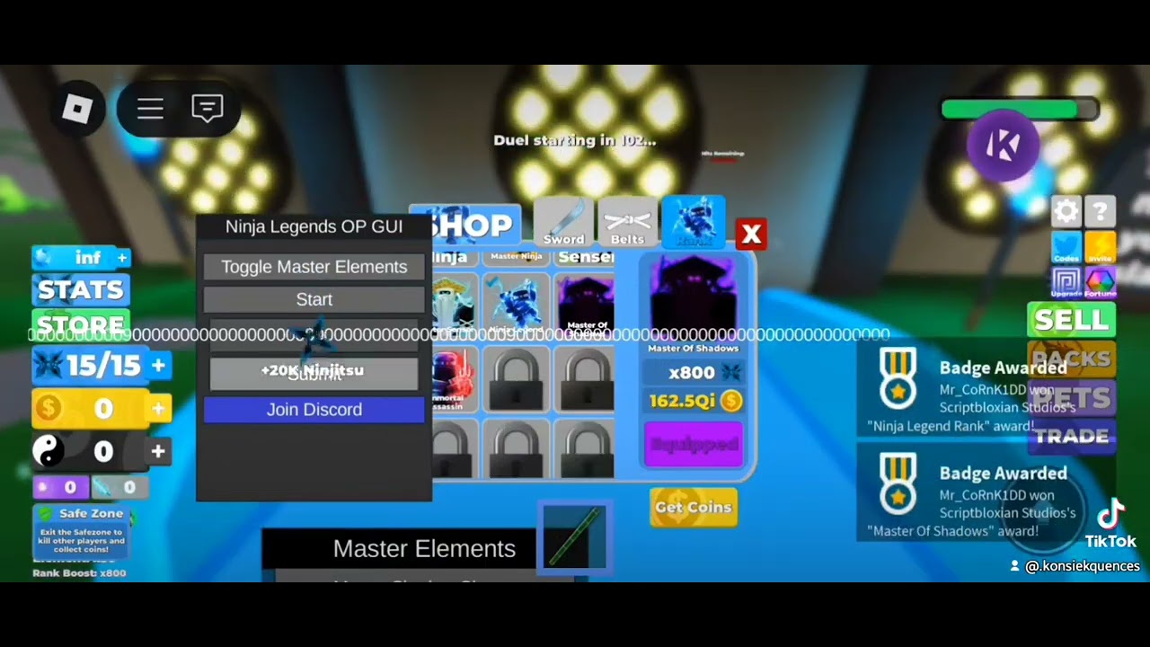 How to get to *Max Rnk* in Ninja Legends... --Script Credit to K00dkidd-- Script in Comments.