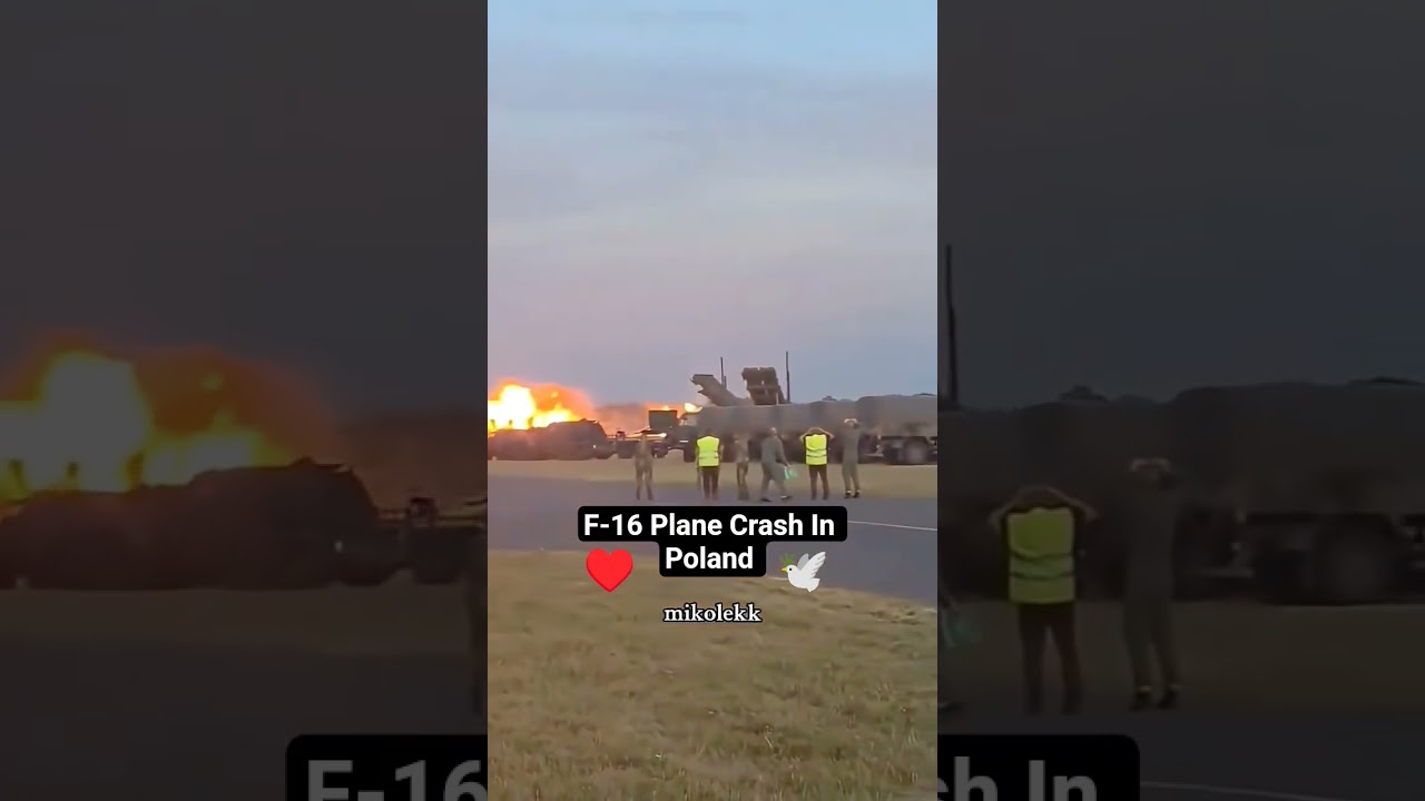 F-16 Training #Crash In Random, Poland 🕊️&hearts;️😓