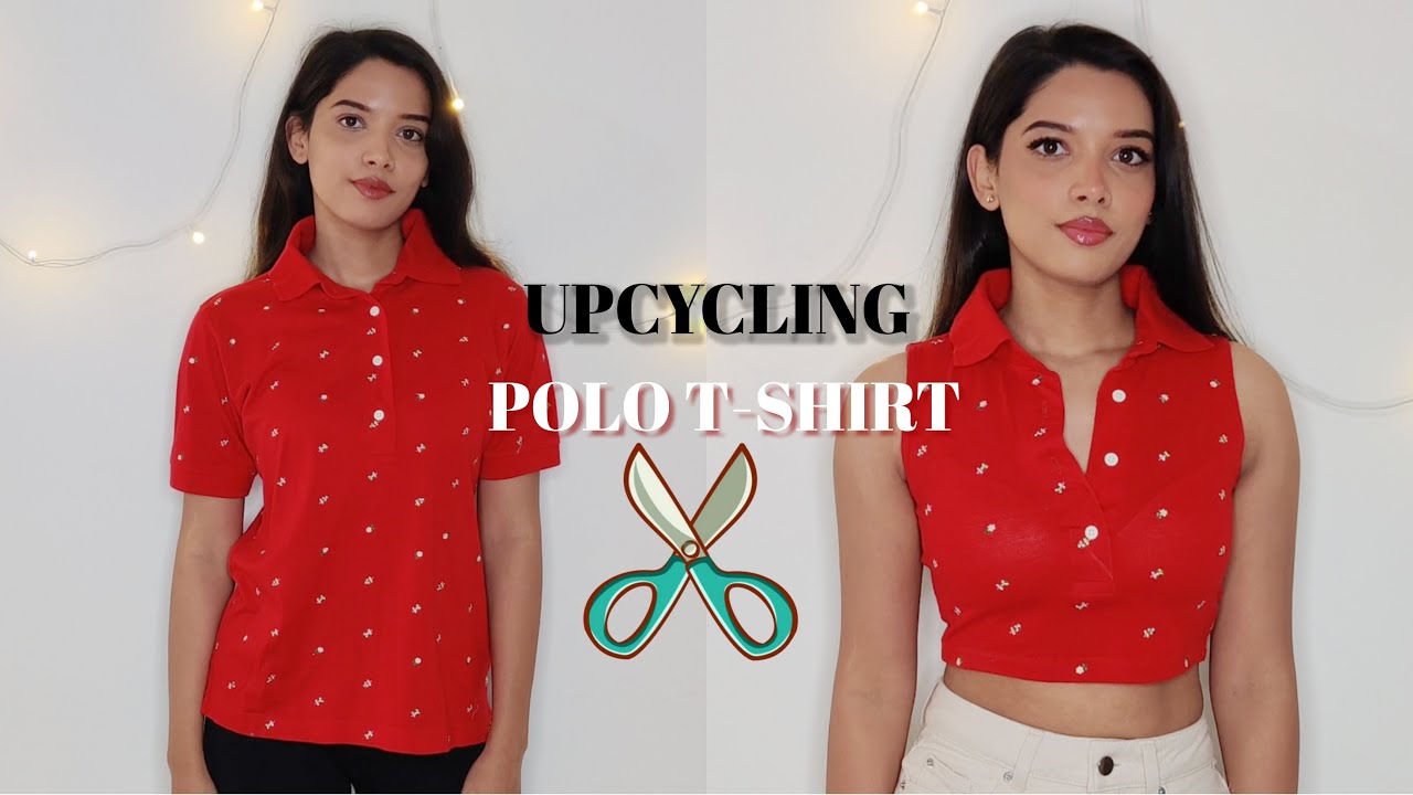 I Upcycled My Polo T-shirt | Diy Cropped Polo