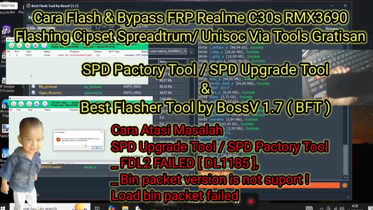 Flash & Bypass FRP Realme C30s RMX3690 Via Tools Gratisan | Cara Flashing Cipset Spreadtrum / UNISOC