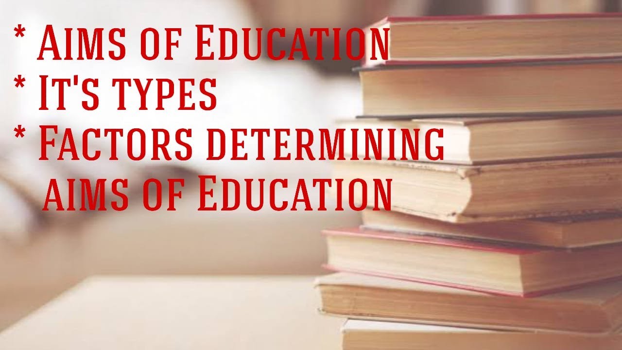 Meaning of the Aims of Education. Factors determining aims of education.  Types of Education.