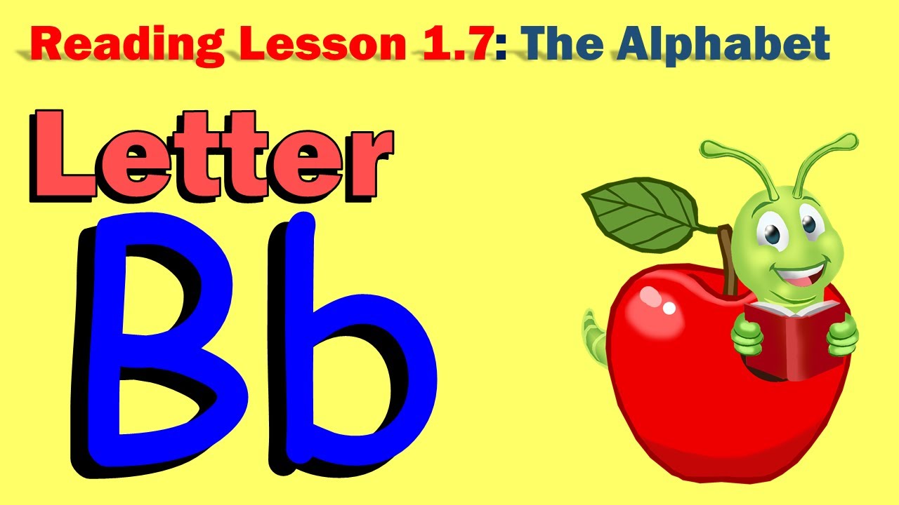 Reading Lesson 1.7 - Letter B (pictures, syllables, words and exercises)