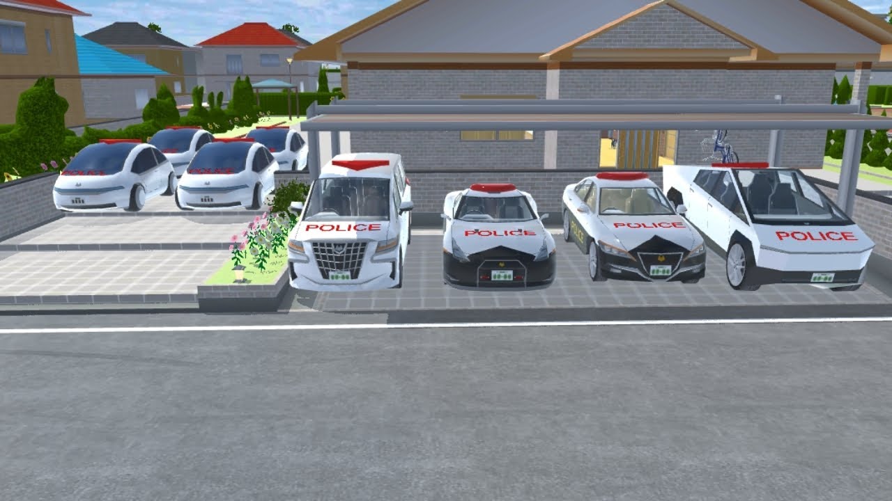 Collect all Police Cars 🚓🚔🚨 at Girl House 🏡 Sakura School Simulator 
