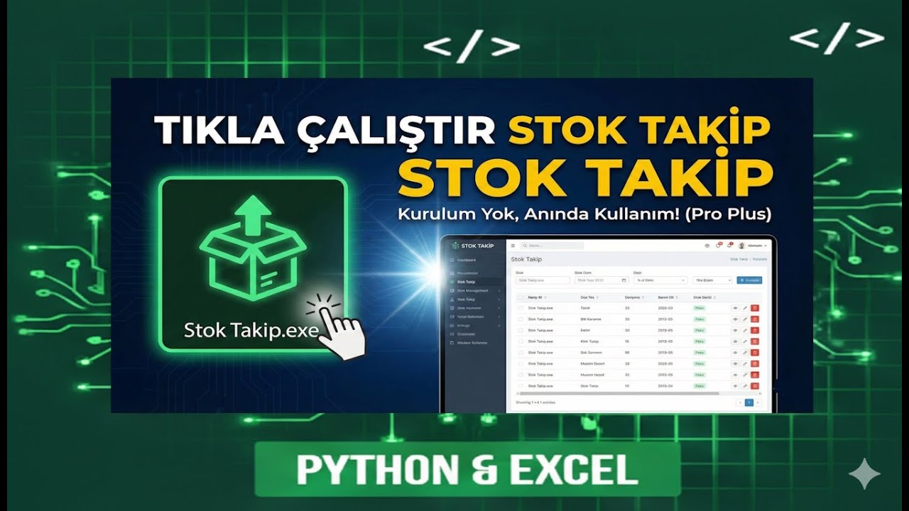 Python ile Gelişmiş Stok Takip & Barkodlu Satış Otomasyonu (Pro Plus)