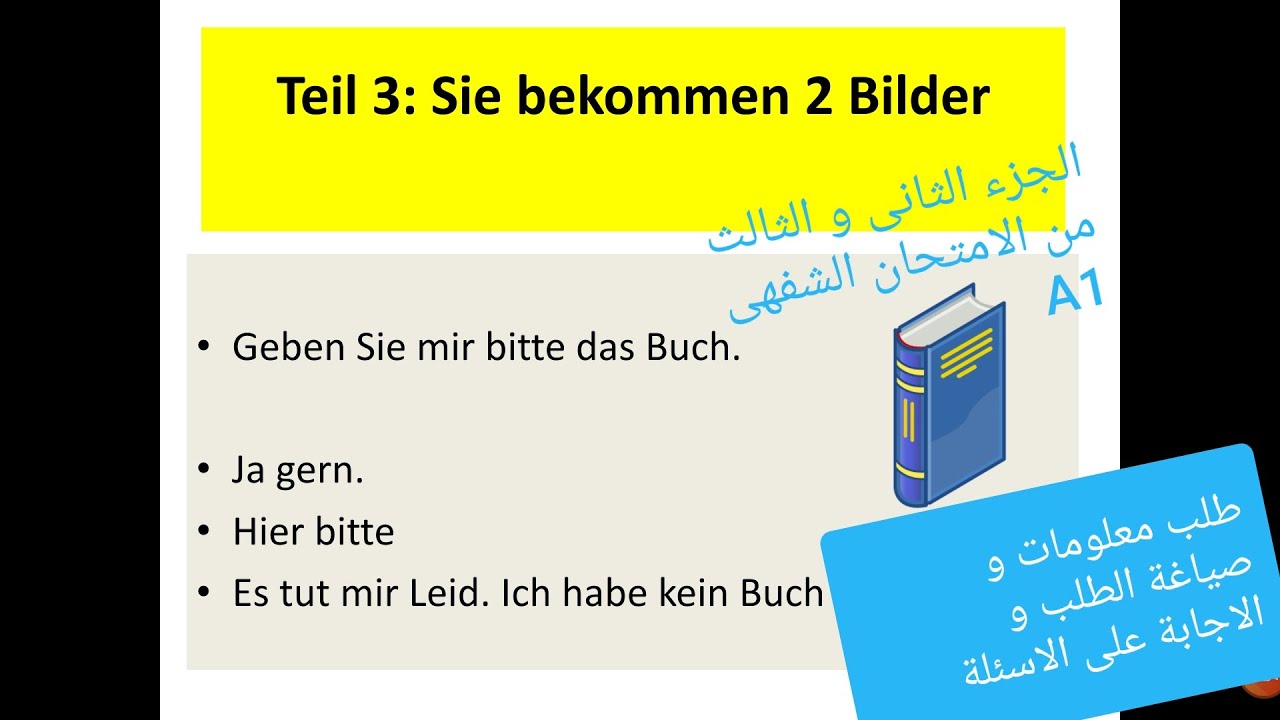 L. 15. ِ Telc A1 طلب المعلومات و صياغة الطلب و الاجابة Bitten Formulieren &um Informationen bitten