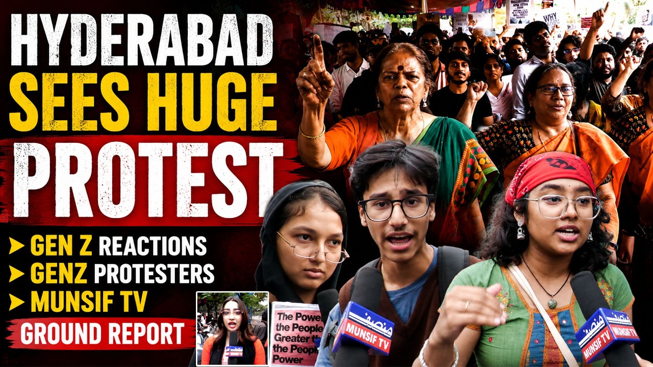 Hyderabad Sees Huge Protest  | Gen Z Reactions | Genz Protesters | Munsif TV Ground Report