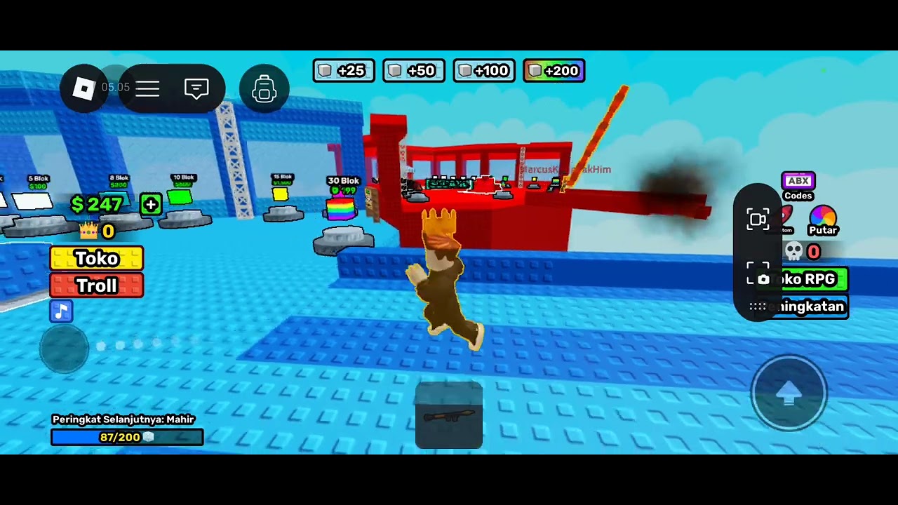 Bermain blok #fypシ゚viral #roblox 