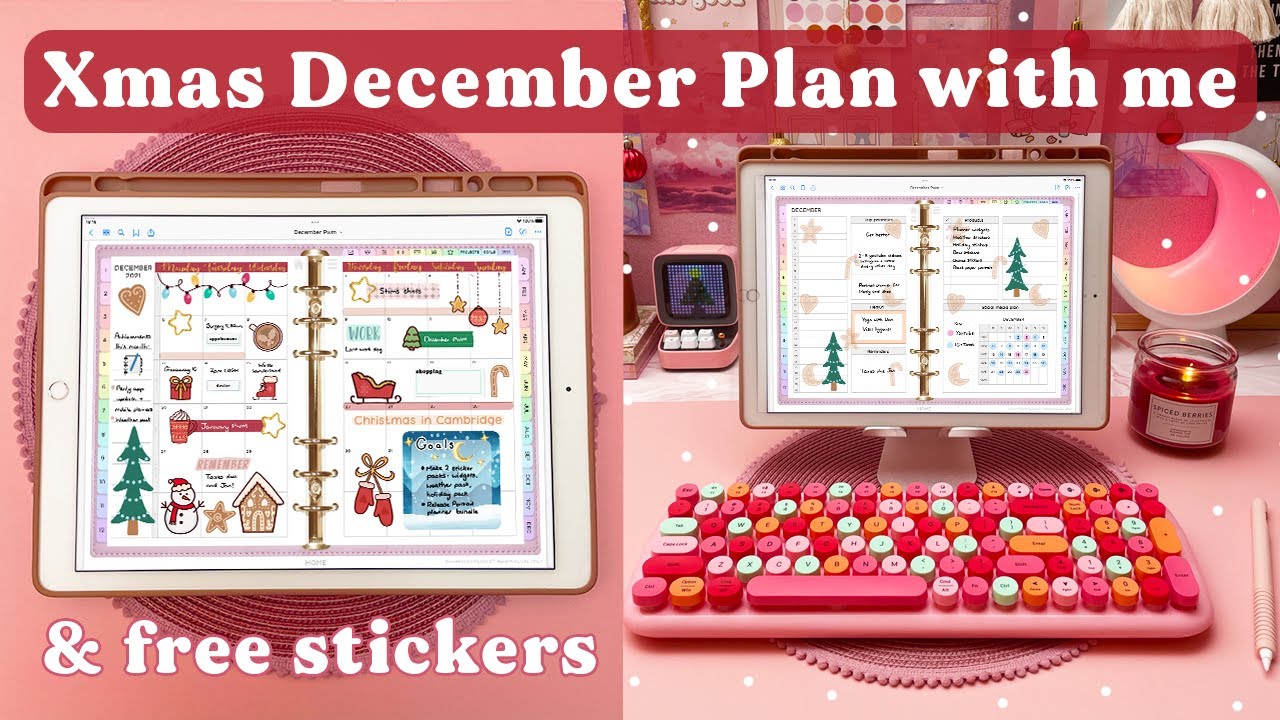 Christmas December Digital Plan With Me ASMR | GoodNotes Digital Planning ✨