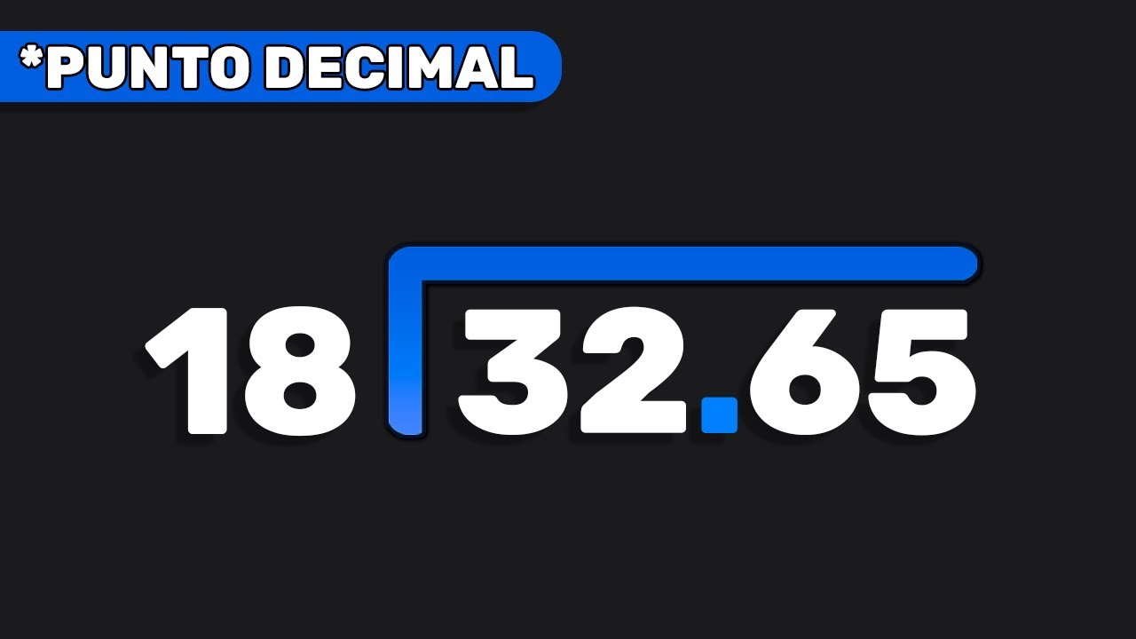 DIVISION con PUNTO DECIMAL ADENTRO (Bien Explicado)