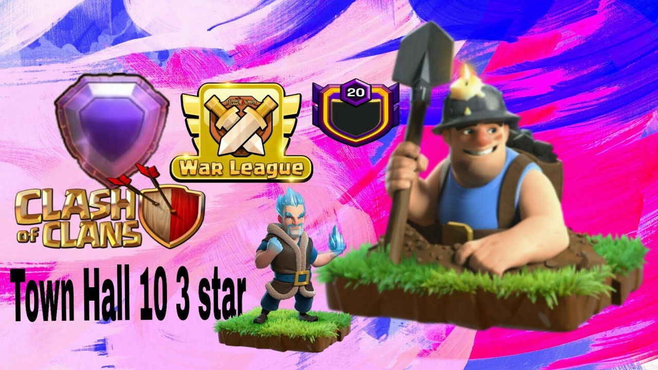 Best Mass Miner Attack Strategy (Clash of Clans )TH 10 war Attack