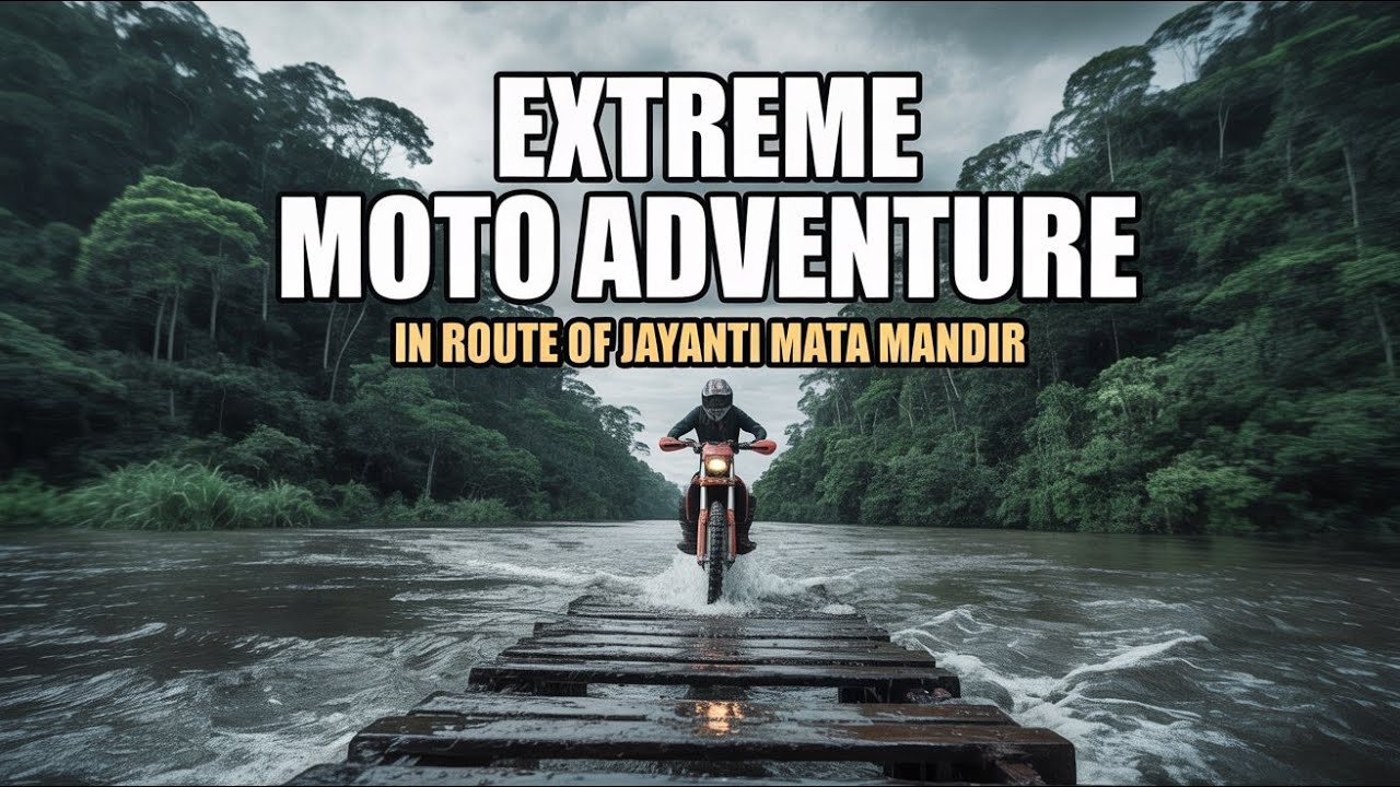 Wooden Bridge River Crossing 😱 | Extreme Moto Adventure to Jayanti Mata Mandir