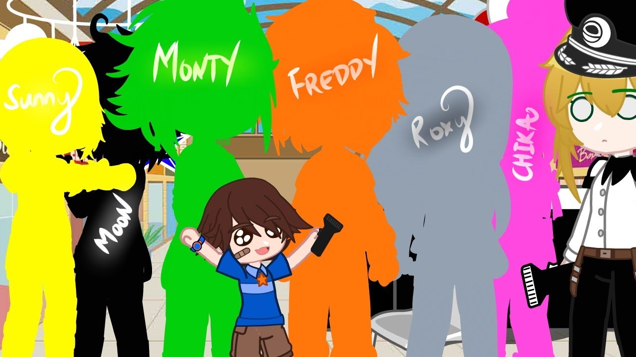 What If The Animatronics Became Humans //Gacha Club// Fnaf:SB (Alil Monty x Freddy) -my au-