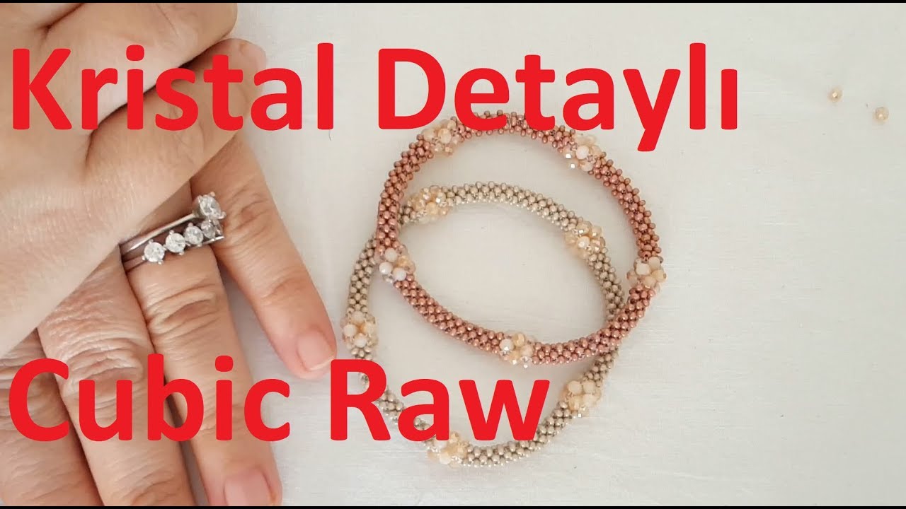 Kristal detaylı Cubic Raw bileklik nasıl yapılır?