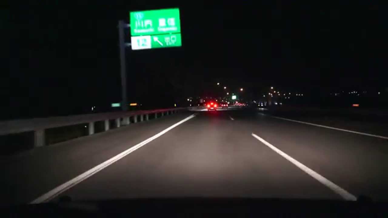 4K・夜　松山自動車道　松山IC&rarr;いよ西条IC　等速