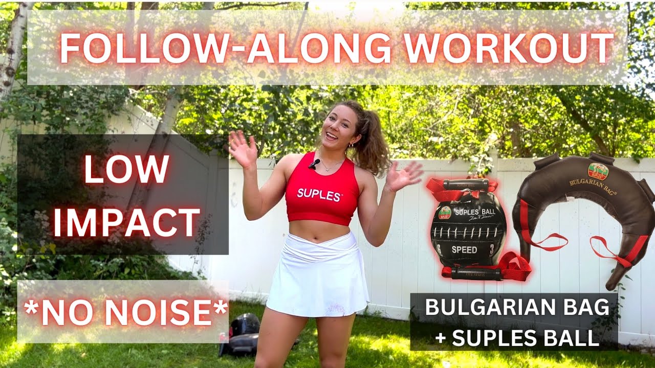 *NO NOISE* Follow Along Bulgarian Bag + Suples Ball Workout