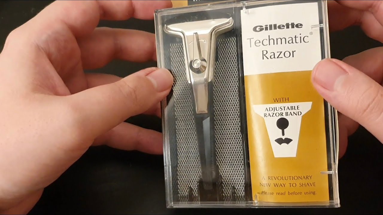 Zwei weitere Vintage-Rasierer: Gillette Techmatic und Gillette Trac II