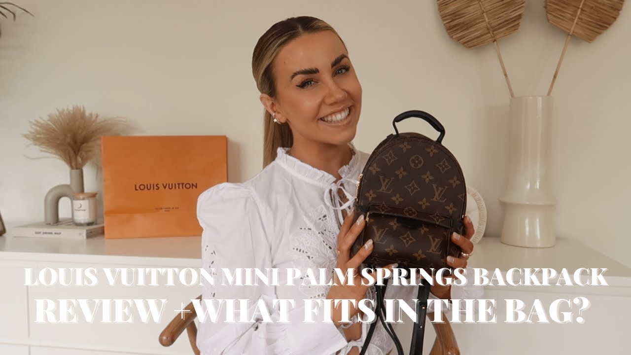 LOUIS VUITTON MINI Palm Springs BACKPACK: FULL REVIEW + WHAT FITS IN MY BAG? | jessmsheppard