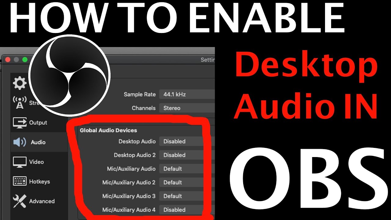 How to capture desktop audio into OBS with a mac