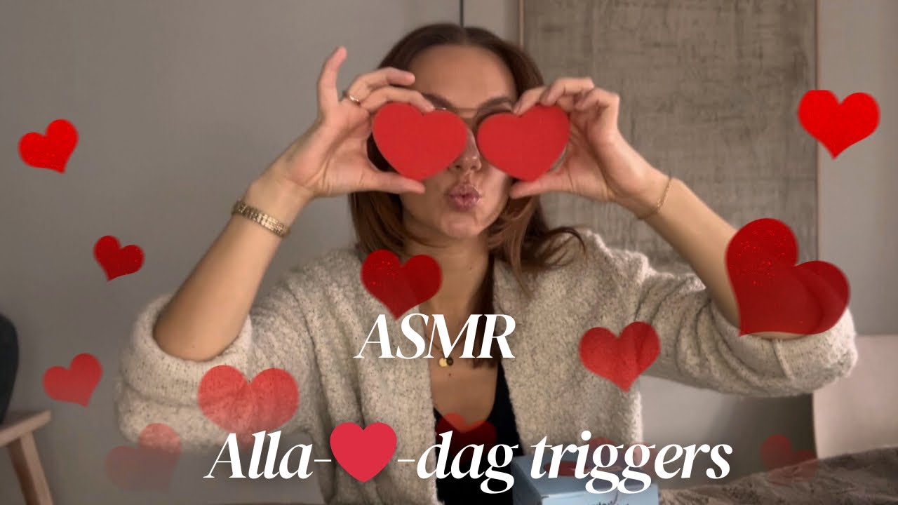 ASMR svenska | Alla-❤️-dag triggers | Show & Tell, tapping, up close whispers!