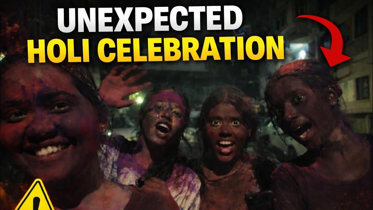 Unexpected Holi Celebration with Friends | Crazy Color Fun 😍