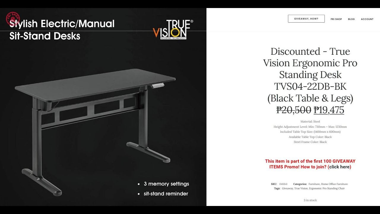 FRI Shop - Discounted Ergonomic Standing Desk