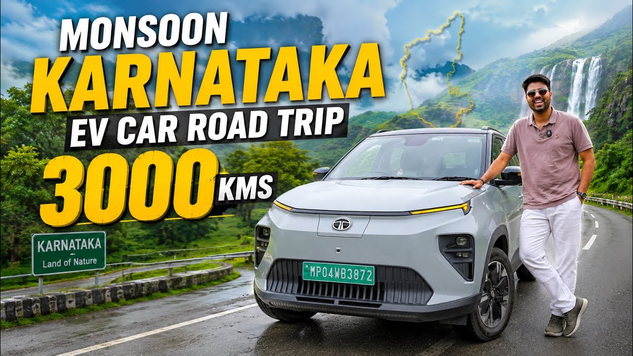 🚗⚡ Bhopal to Karnataka in our Tata Punch EV | Day 1 | 3000 KM Monsoon EV Road Trip Begins!