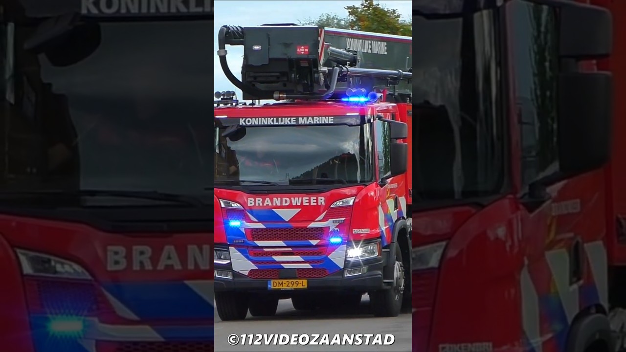 Hoogwerker #Brandweer Marinekorps Den Helder ''met spoed'' onderweg! #feuerwehr #firebrigade #911