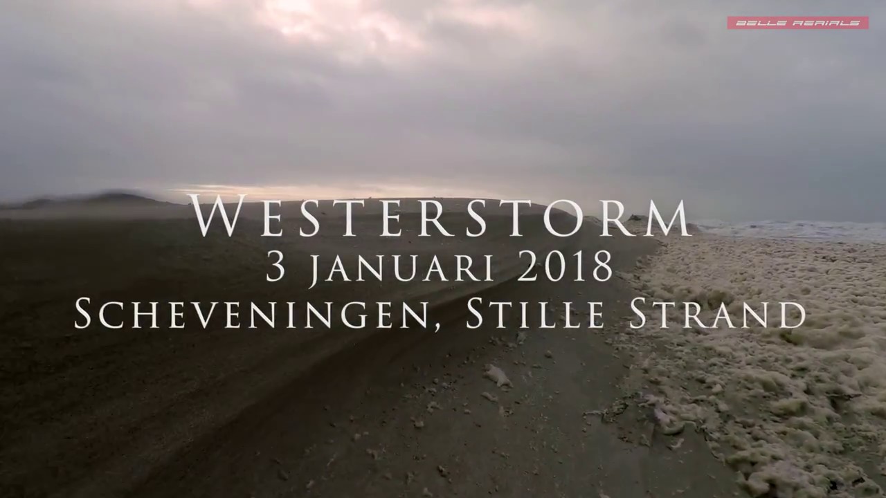 Westerstorm, Scheveningenhaven, 3 januari 2018
