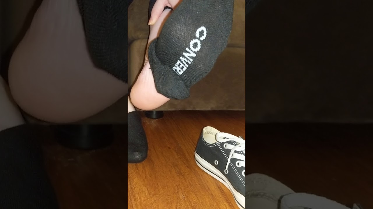 Converse shoes and socks removal video!