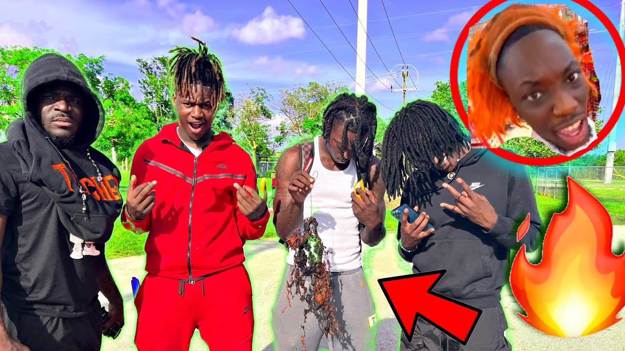 I BURNED @Terrryreloaded  TIKTOK FAMOUS WIG *HE CRIED*😭😭🔥