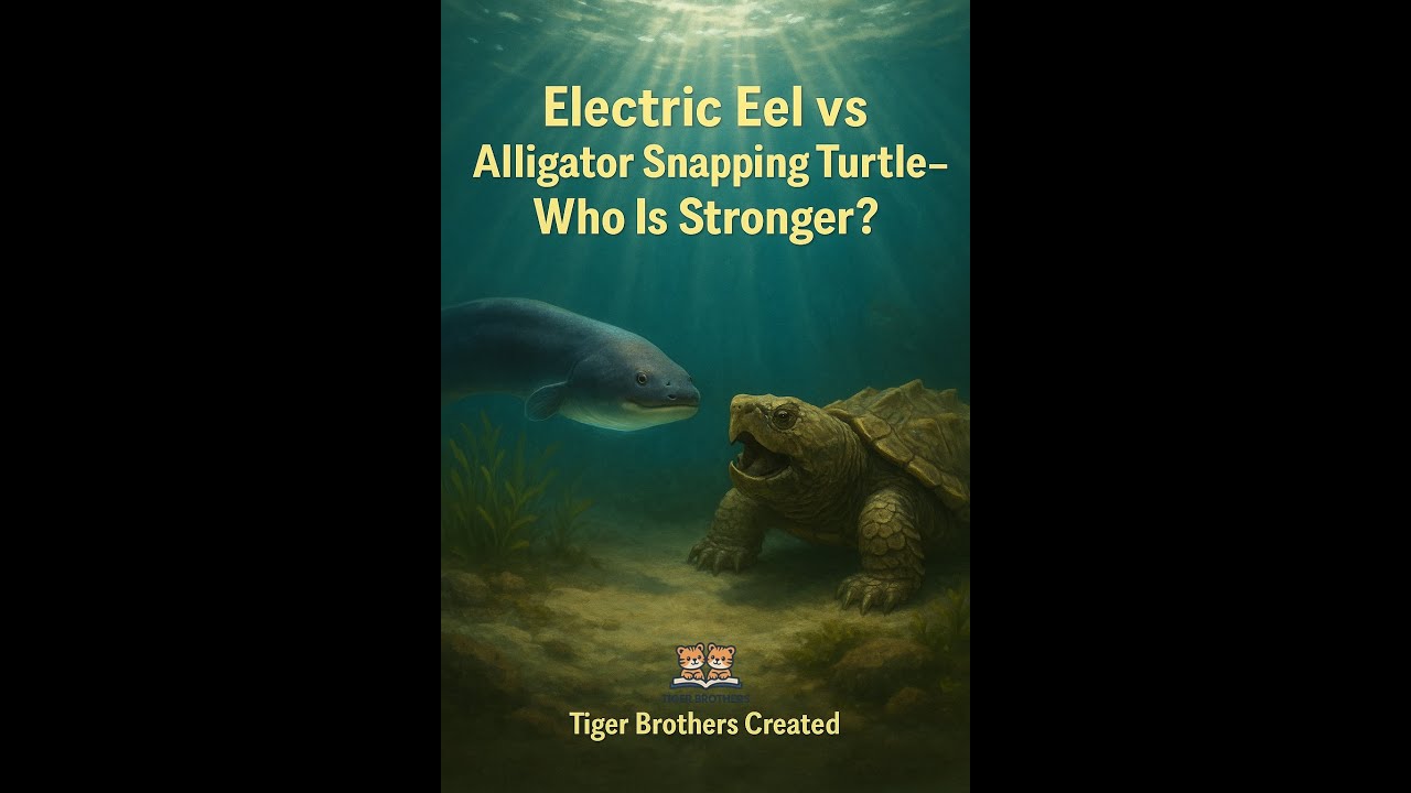 Electric Eel vs Alligator Snapping Turtle Who Is Stronger? Science Battle for Kids | Tiger Brothers