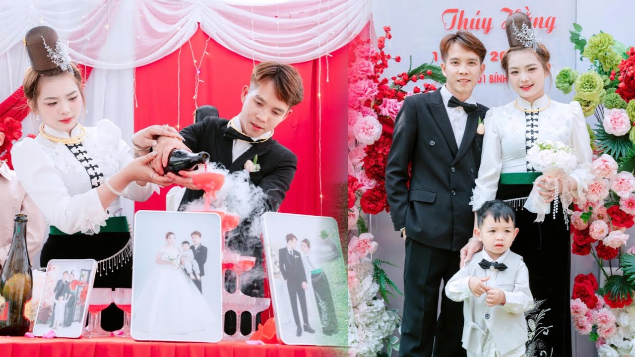TOÀN CẢNH ĐÁM CƯỚI NGƯỜI THÁI BẢN PHIÊNG LỶ - LỄ THÀNH HÔN - TÚ KHUYÊN & THUÝ HẰNG