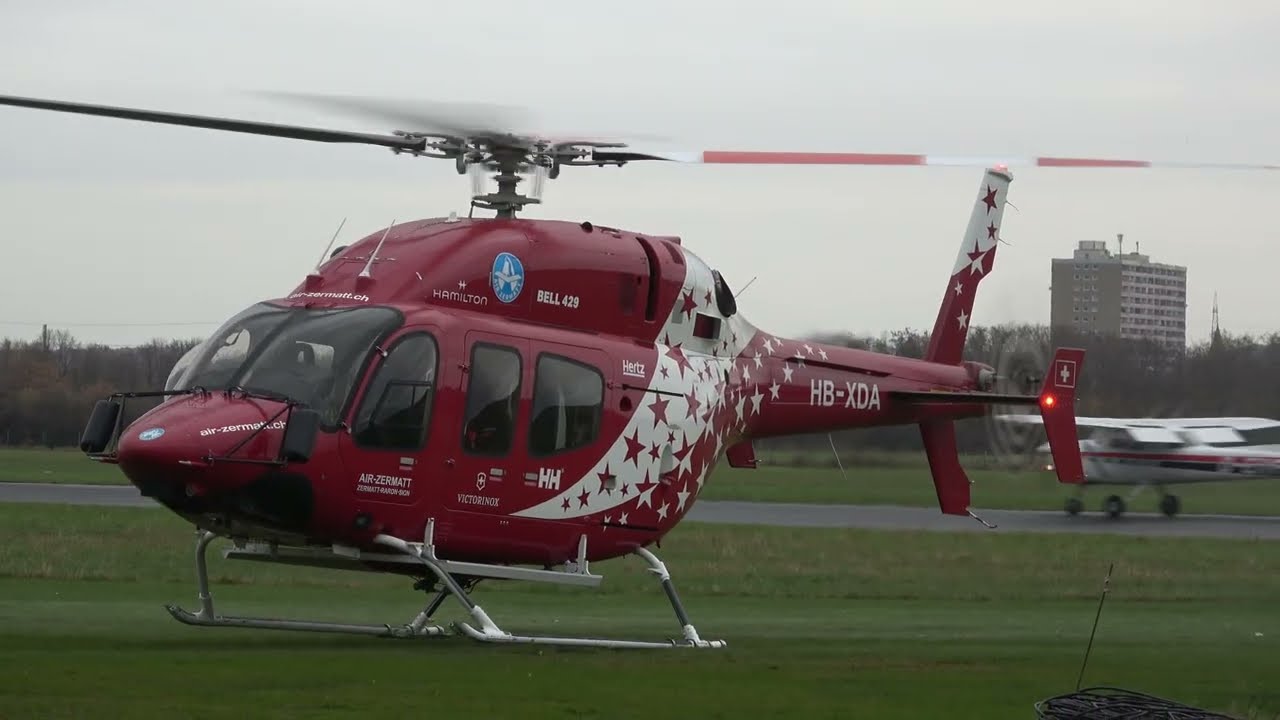 BELL 429 HB-XDA AIR ZERMETT - START UP AND DEPARTURE - BONN HANGELAR - EDKB 15-11-2025