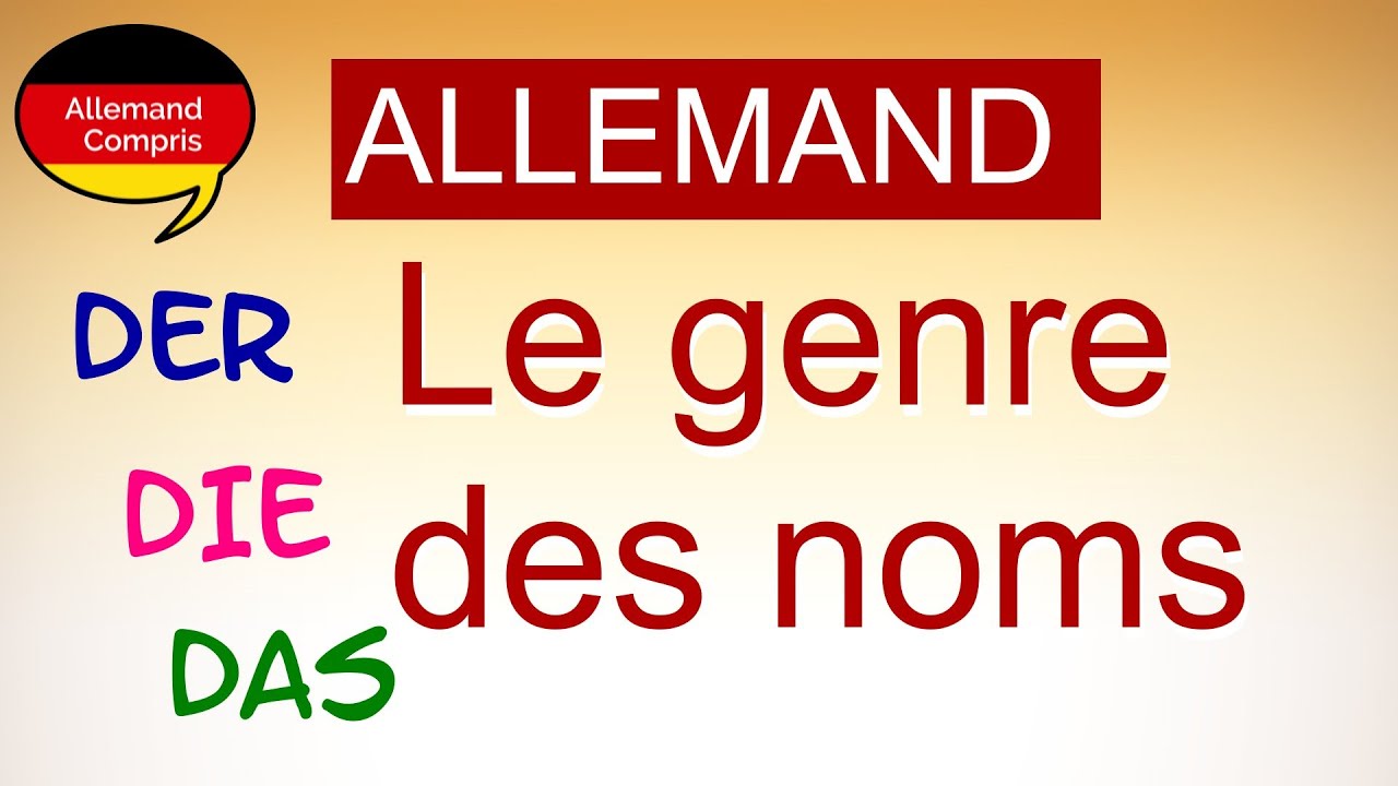 🇩🇪  Des astuces simples!  | Ne plus confondre le genre des noms en allemand
