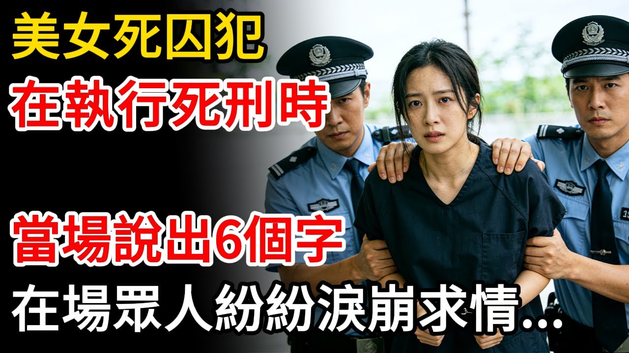 台灣一個美女死囚犯在執行死刑時，當場說出6個字，讓在場眾人紛紛淚崩給她求情......