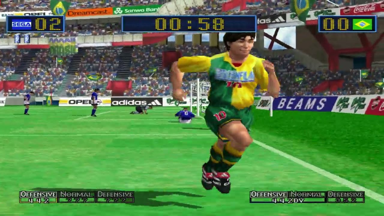 Virtua Striker 2 ver. 2000.1 - F.C. SEGA Playthrough - Arcade Mode
