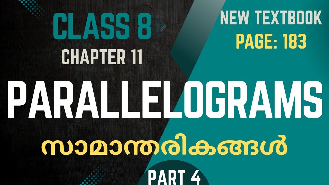 PARALLELOGRAMS / Chapter 11 / Class 8 /Maths/   Page 183 / part 4