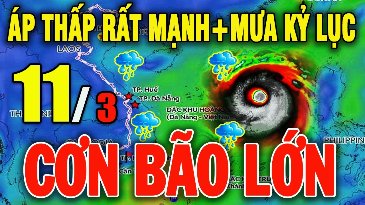 🔴[Trực Tiếp] TIN BÃO KHẨN 11/3: Áp thấp , gió mạnh,mưa rét diện rộng#baoso1 #thoitiet